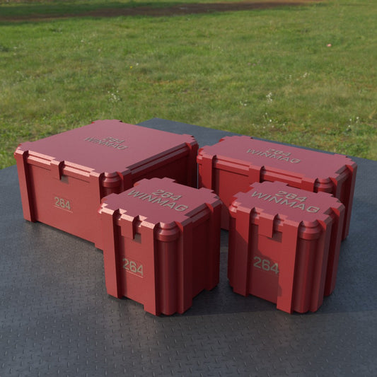 Filamelt Munitionsbox / .264 Winchester Magnum / ‘Klappdeckel’ / Patronenbox, Ammo Box - 3D-Druck aus dem Westerwald