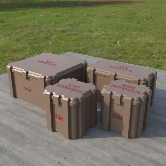 Filamelt Munitionsbox / .338 Winchester Magnum / ‘Klappdeckel’ / Patronenbox, Ammo Box - 3D-Druck aus dem Westerwald