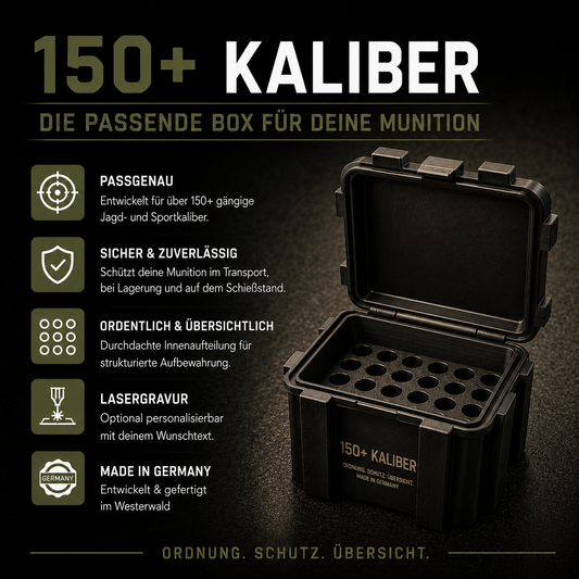 Filamelt Munitionsbox / .308 Winchester / ‘Klappdeckel’ / Patronenbox, Ammo Box