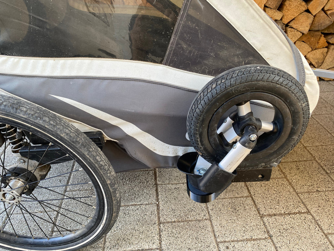 Der neue Buggyrad-Halter für dein Qeridoo Kidgoo oder Sportrex – Perfekter Halt für unterwegs!