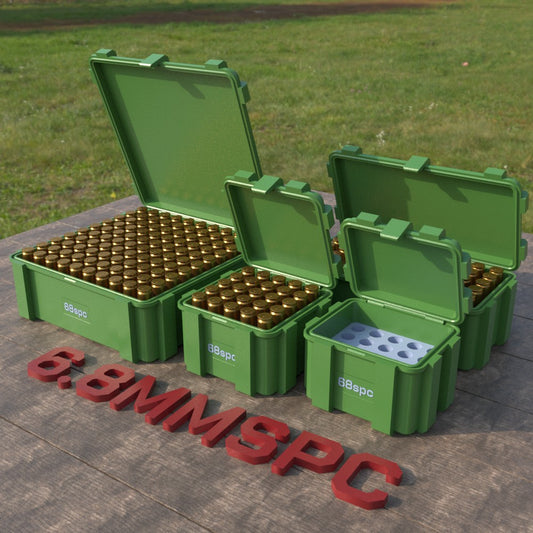 Filamelt Munitionsbox / 6.8 mm Remington SPC / ‘Klappdeckel’  / Patronenbox, Ammo Box - 3D-Druck aus dem Westerwald