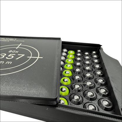 Diabolo-Box für 80x.357 / 9 mm – Praktisch stapelbar wiederverwendbar. Matchbox Schießsport-Zubehör