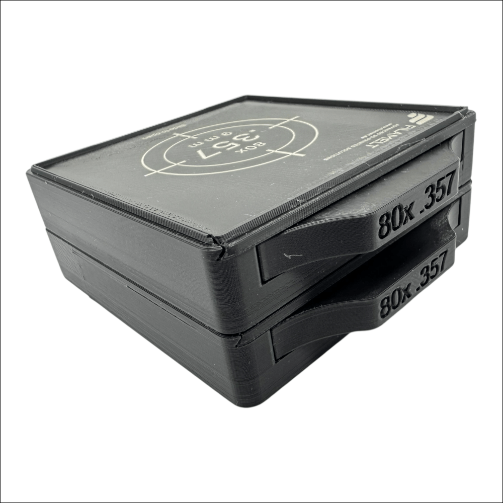 Diabolo-Box für 80x.357 / 9 mm – Praktisch stapelbar wiederverwendbar. Matchbox Schießsport-Zubehör