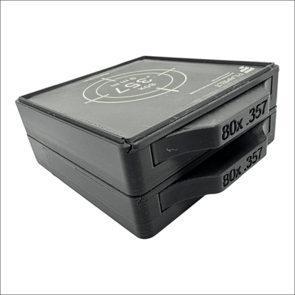 Diabolo-Box für 80x.357 / 9 mm – Praktisch stapelbar wiederverwendbar. Matchbox Schießsport-Zubehör